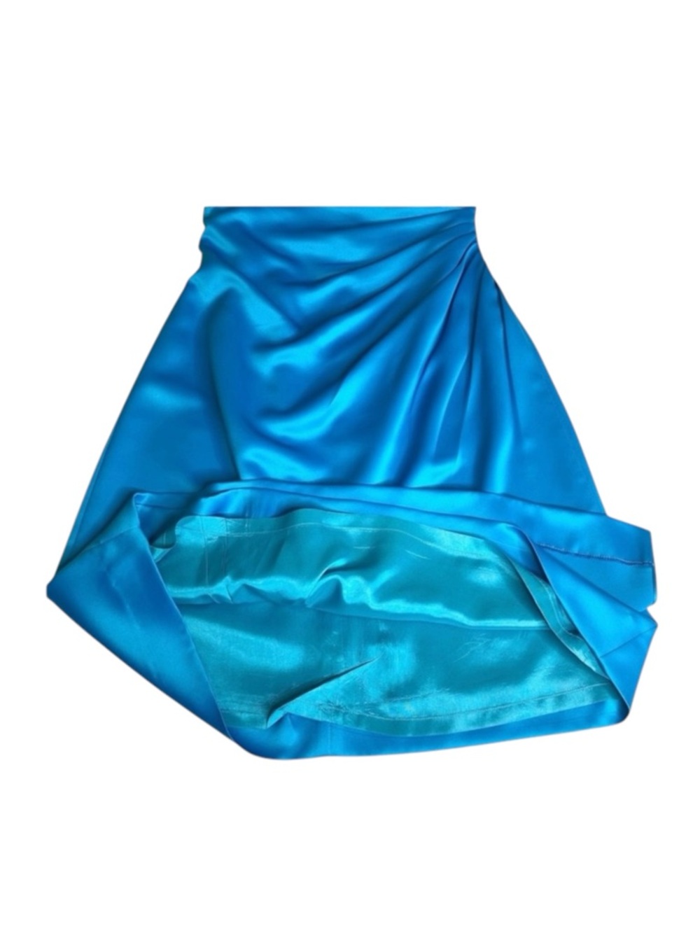 Bill Levkoff ᪥ Sateen Strapless Formal Cocktail Mini Dress ᪥ Aegean Blue ᪥ 6 - Picture 7 of 16